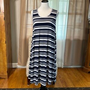 Women’s dress blue and white size small